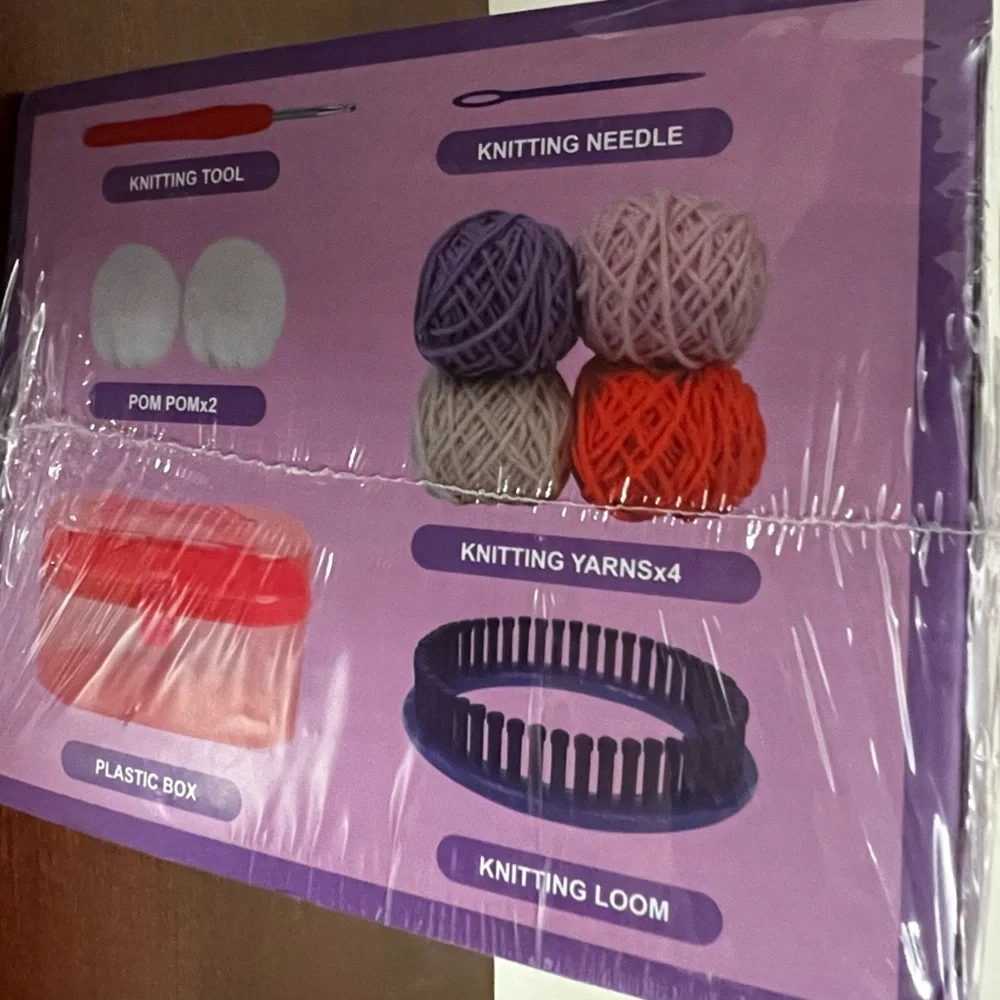 QXHOL  Knit Hat Scarf Knitting Loom Kit - DIY Craft Kit for Beginner new in box